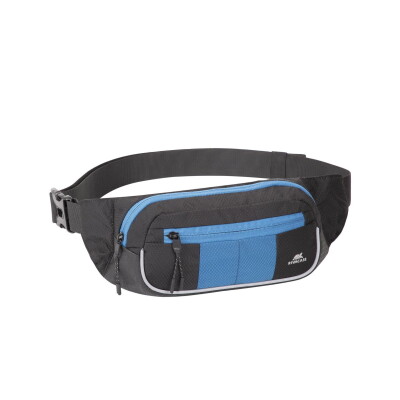 RivaCase 5215 Mercantour black/blue Waist bag for mobile devices Τσάντα μέσης Μαύρο/μπλε